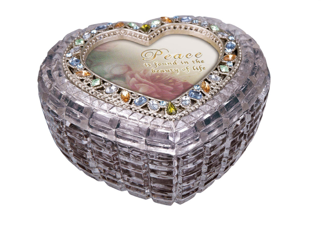 Diamond Cut Golden Heart Box