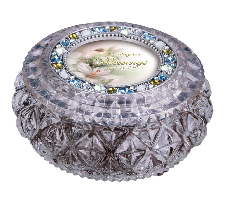 Diamond Cut Silver Round Box