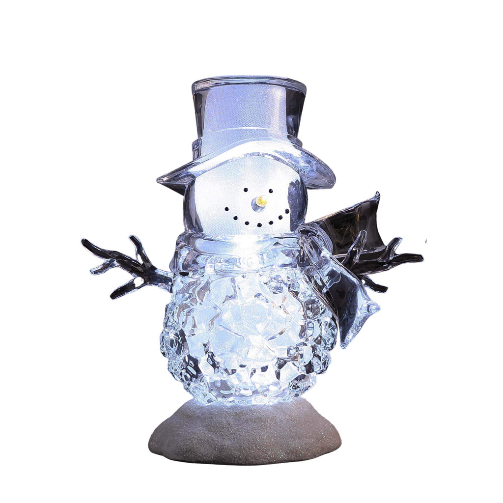 Silver/Gold Ice Cube Snowman - Icy Craft