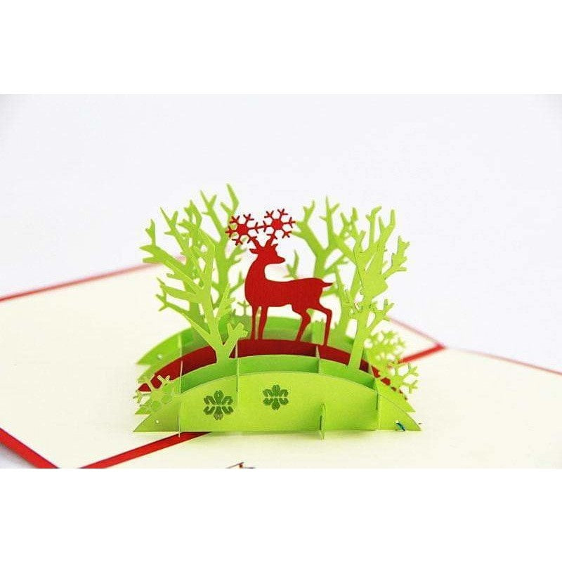 Forest Deer Pop-Up Card - Icy Craft