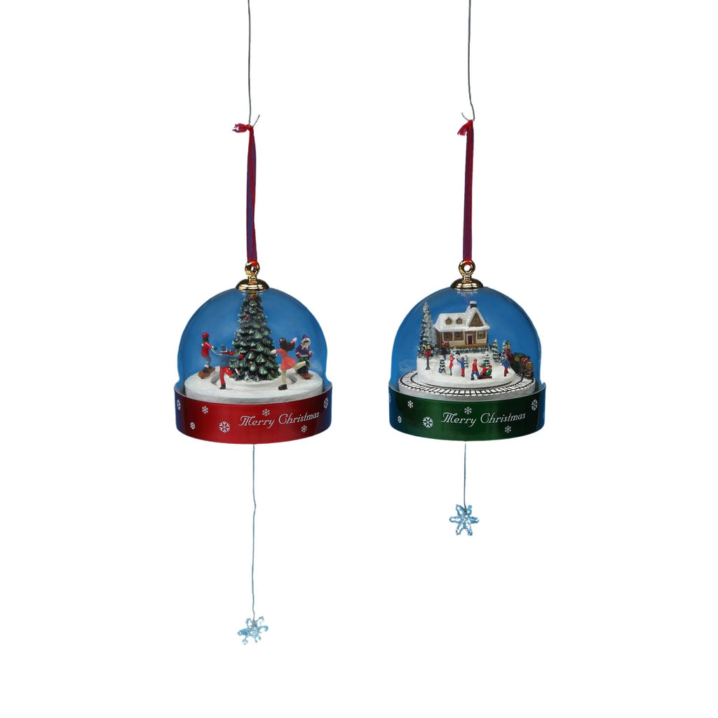 Pull-String Christmas Domes - Icy Craft