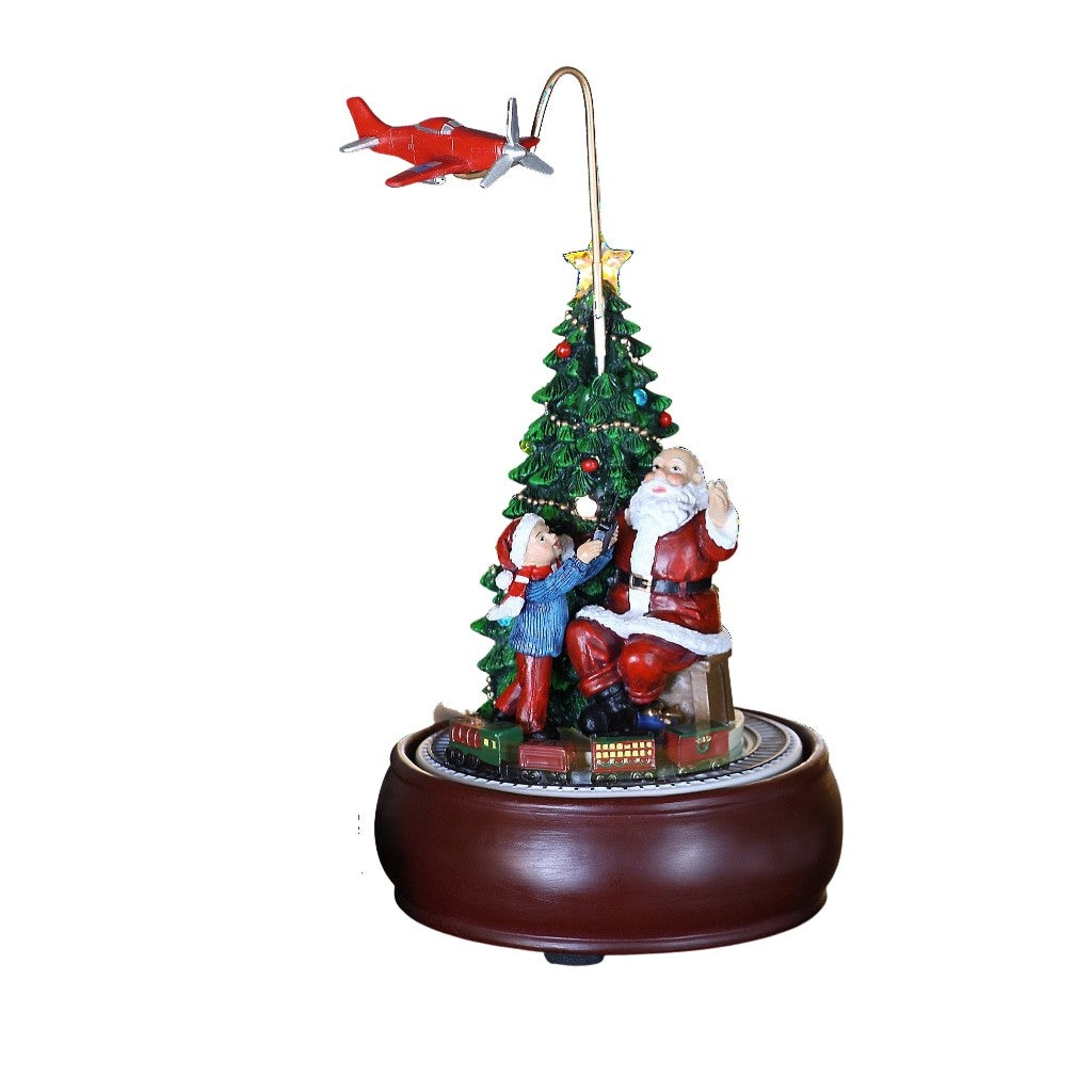 Santa w/ Revolving Airplane - Icy Craft